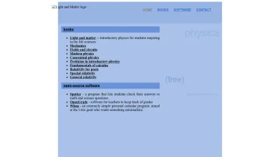 Screenshot of Lightandmatter.com