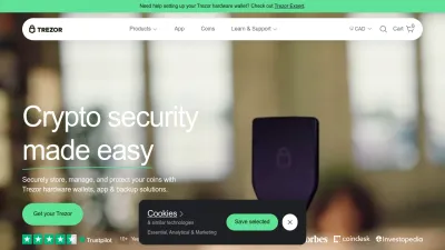 Screenshot preview of trezor.io