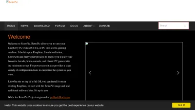 Screenshot of Retropie.org.uk