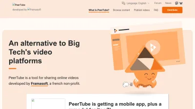Screenshot of Joinpeertube.org