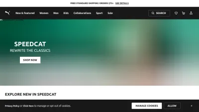 Screenshot of Puma.com
