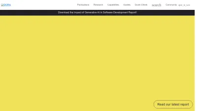 Screenshot preview of dora.dev