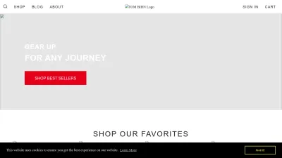 Screenshot of Tombihn.com