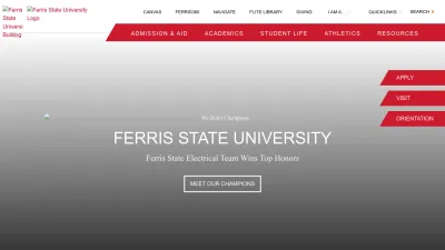 Screenshot of Ferris.edu