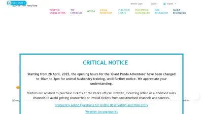 Screenshot of Oceanpark.com.hk