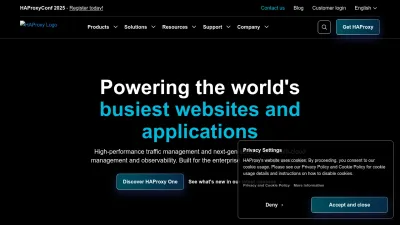 Screenshot of Haproxy.com