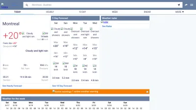 Screenshot of Foreca.com