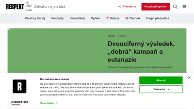 Screenshot of Respekt.cz