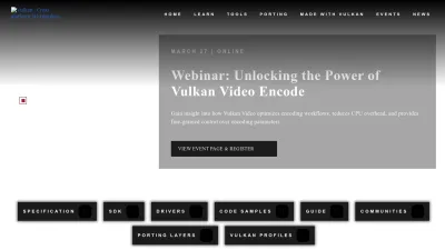 Screenshot of Vulkan.org