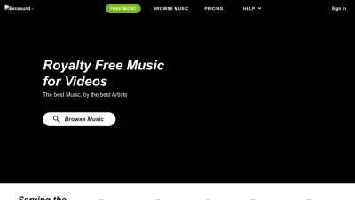 Screenshot of Bensound.com