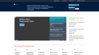 Screenshot of Iscb.org