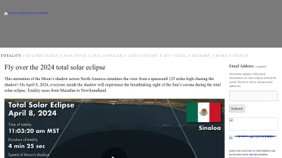 Screenshot preview of greatamericaneclipse.com