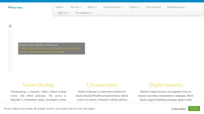 Screenshot of Qurium.org