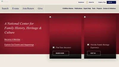 Screenshot of Americanancestors.org