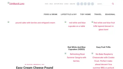 Screenshot of Tidymom.net