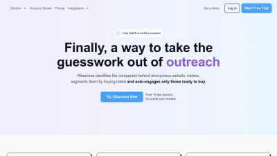 Screenshot preview of albacross.com