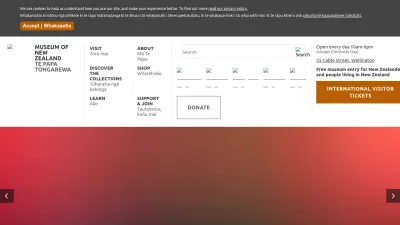 Screenshot of Tepapa.govt.nz