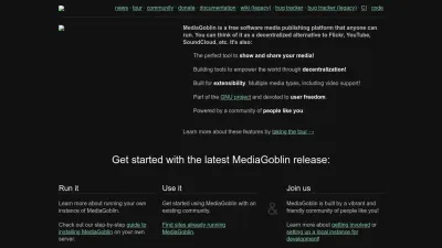 Screenshot of Mediagoblin.org
