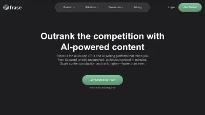 Screenshot preview of frase.io