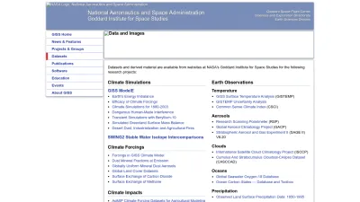 Screenshot preview of data.giss.nasa.gov
