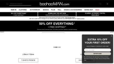 Screenshot of Boohooman.com