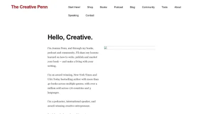 Screenshot of Thecreativepenn.com