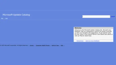 Screenshot of Catalog.update.microsoft.com