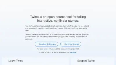Screenshot of Twinery.org