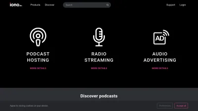 Screenshot of Iono.fm
