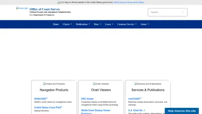 Screenshot of Nauticalcharts.noaa.gov