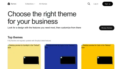 Screenshot of Themes.shopify.com