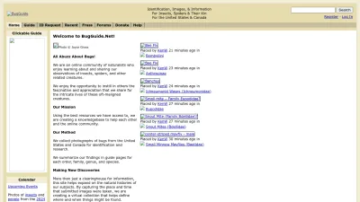 Screenshot of Bugguide.net
