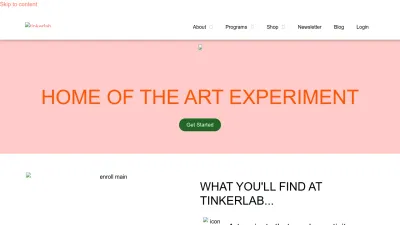 Screenshot of Tinkerlab.com
