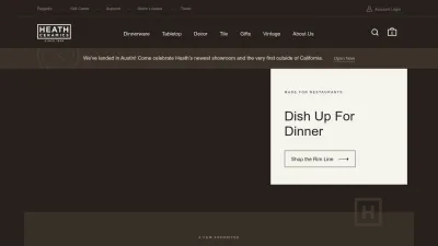 Screenshot of Heathceramics.com
