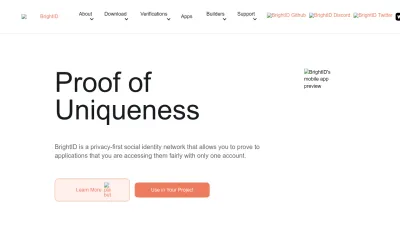 Screenshot of Brightid.org