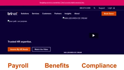 Screenshot preview of trinet.com