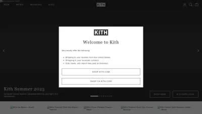 Screenshot of Kith.com