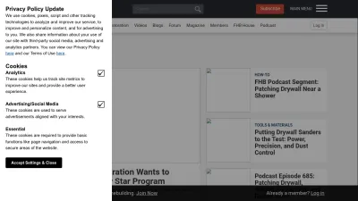 Screenshot of Finehomebuilding.com