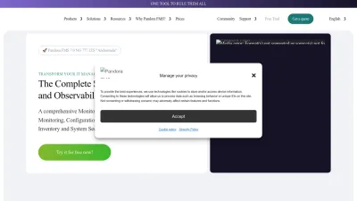 Screenshot of Pandorafms.com