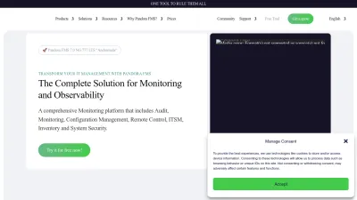 Screenshot preview of pandorafms.com