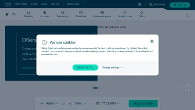 Screenshot of Tallink.com