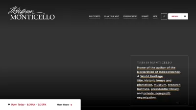 Screenshot of Monticello.org