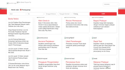 Screenshot of Lionair.co.id