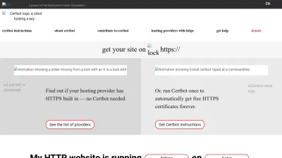 Screenshot of Certbot.eff.org