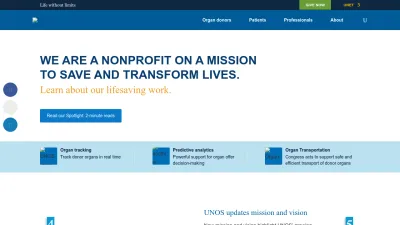 Screenshot of Unos.org