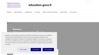 Screenshot of Education.gouv.fr
