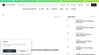 Screenshot of Soleretriever.com