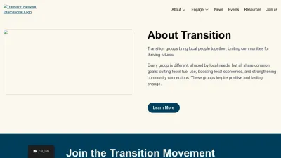 Screenshot of Transitionnetwork.org