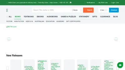 Screenshot preview of booktopia.com.au