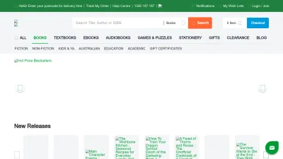 Screenshot of Booktopia.com.au